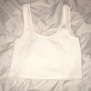 White cropped tank